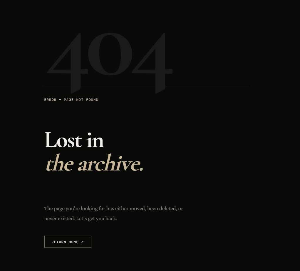 404 Archived